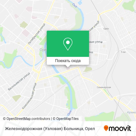 Карта Железнодорожная (Узловая) Больница