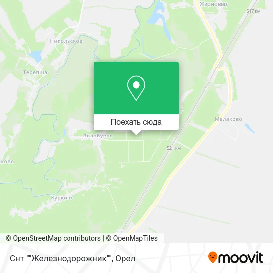 Карта Снт ""Железнодорожник""