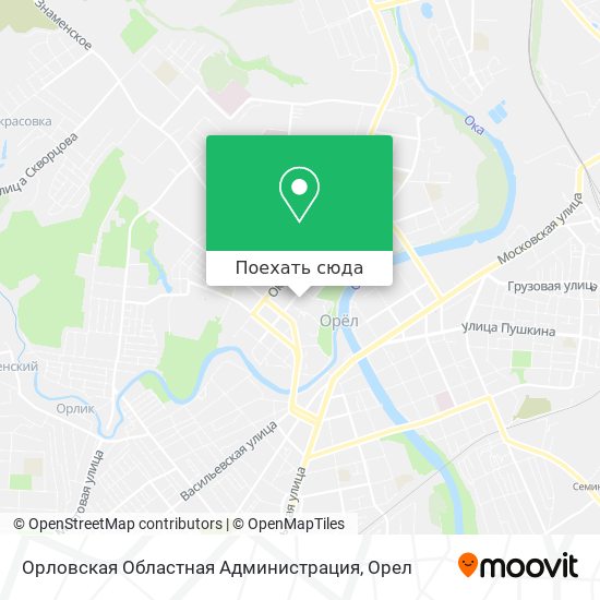 Карта Орловская Областная Администрация