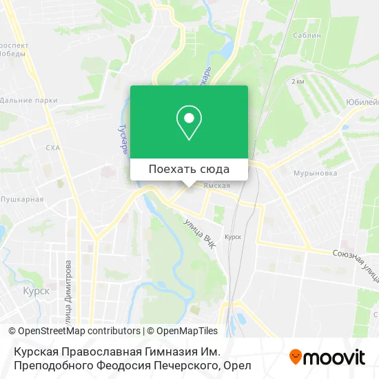 Карта Курская Православная Гимназия Им. Преподобного Феодосия Печерского
