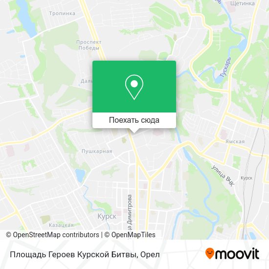 Карта Площадь Героев Курской Битвы