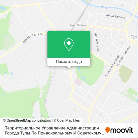 Карта Территориальное Управление Администрации Города Тулы По Привокзальному И Советскому Районам