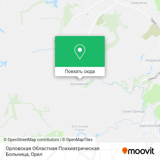 Карта Орловская Областная Психиатрическая Больница