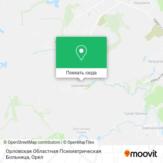 Карта Орловская Областная Психиатрическая Больница