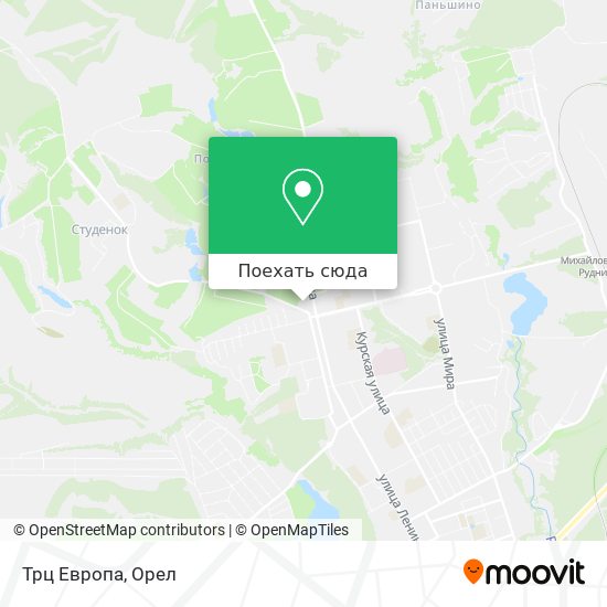 Карта Трц Европа
