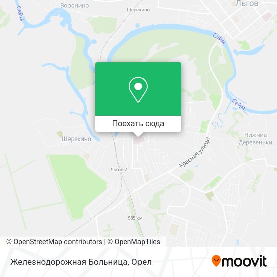 Карта Железнодорожная Больница