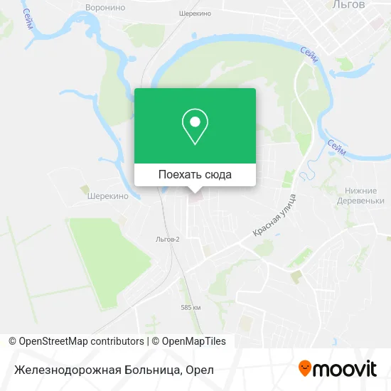Карта Железнодорожная Больница