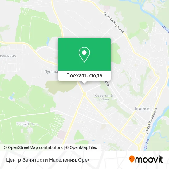 Карта Центр Занятости Населения