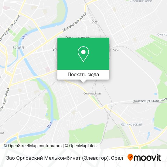 Карта Зао Орловский Мелькомбинат (Элеватор)