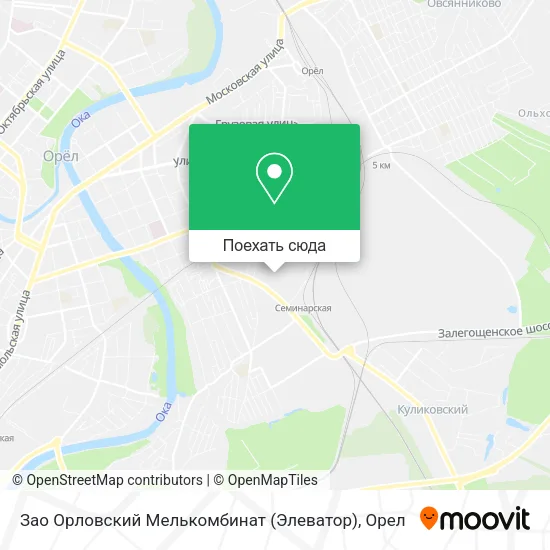 Карта Зао Орловский Мелькомбинат (Элеватор)