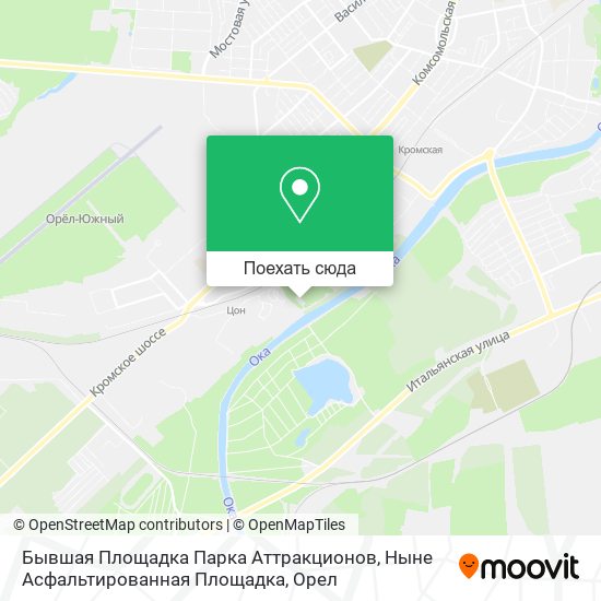 Карта Бывшая Площадка Парка Аттракционов, Ныне Асфальтированная Площадка