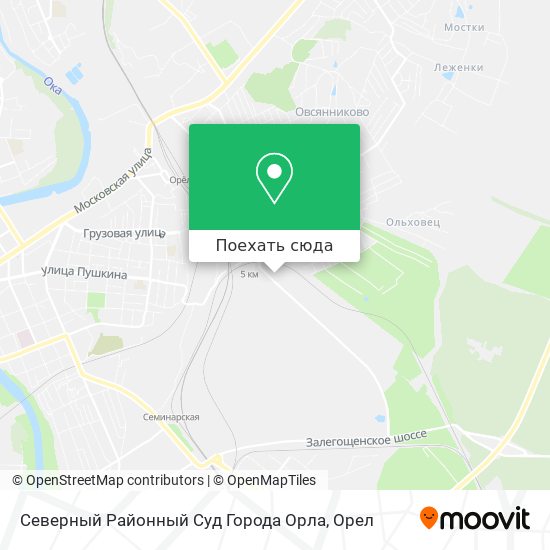 Карта Северный Районный Суд Города Орла