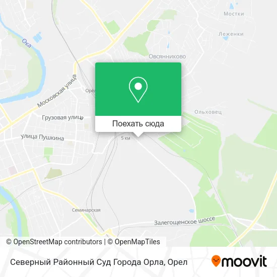 Карта Северный Районный Суд Города Орла