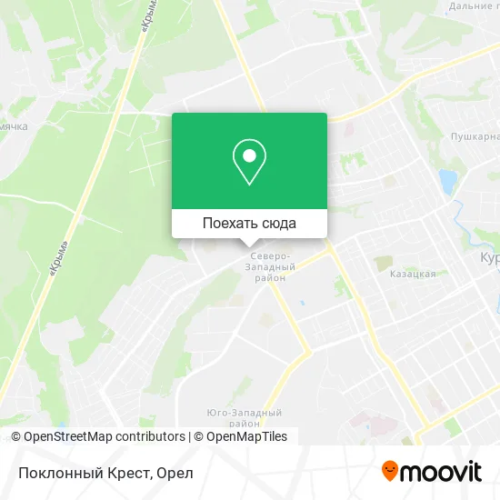 Карта Поклонный Крест