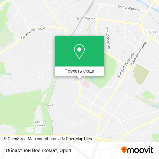 Карта Областной Военкомат