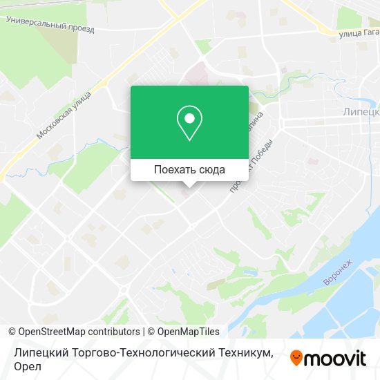 Карта Липецкий Торгово-Технологический Техникум