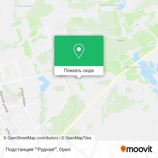Карта Подстанция ""Рудная""