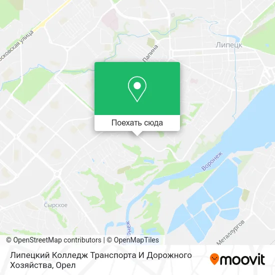 Карта Липецкий Колледж Транспорта И Дорожного Хозяйства