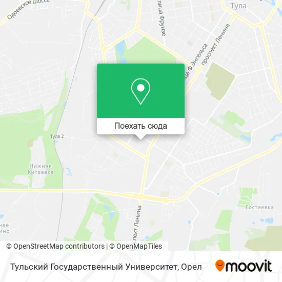 Карта Тульский Государственный Университет