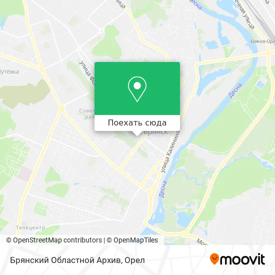 Карта Брянский Областной Архив