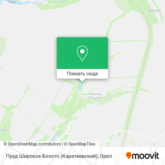 Карта Пруд Широкое Болото (Каратеевский)