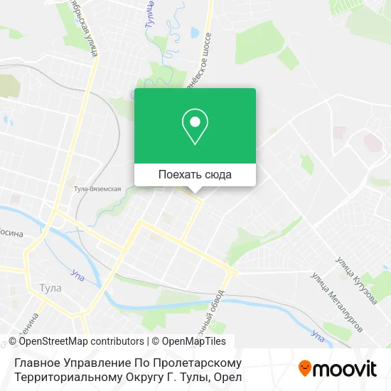 Карта Главное Управление По Пролетарскому Территориальному Округу Г. Тулы
