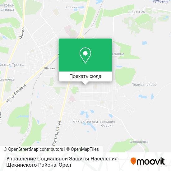 Карта Управление Социальной Защиты Населения Щекинского Района