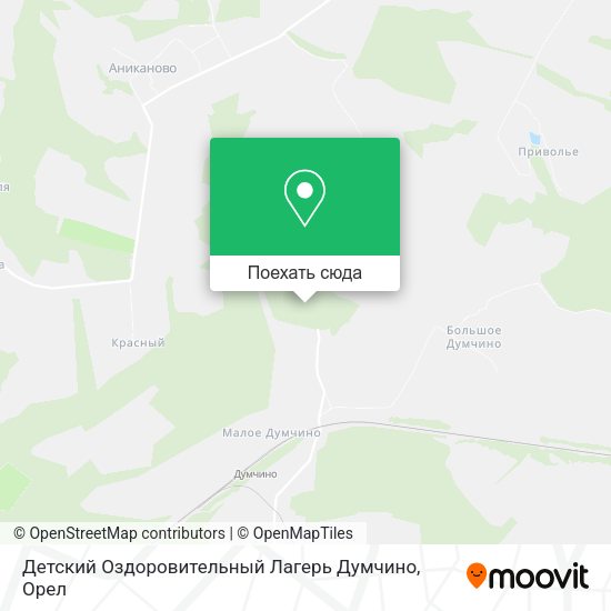Карта Детский Оздоровительный Лагерь Думчино
