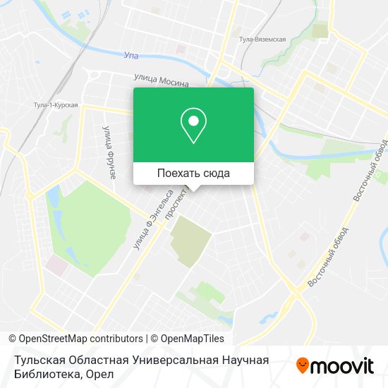 Карта Тульская Областная Универсальная Научная Библиотека
