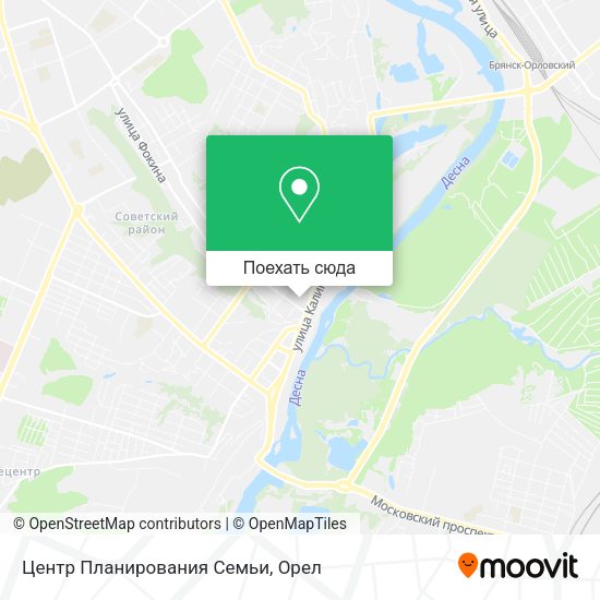 Карта Центр Планирования Семьи