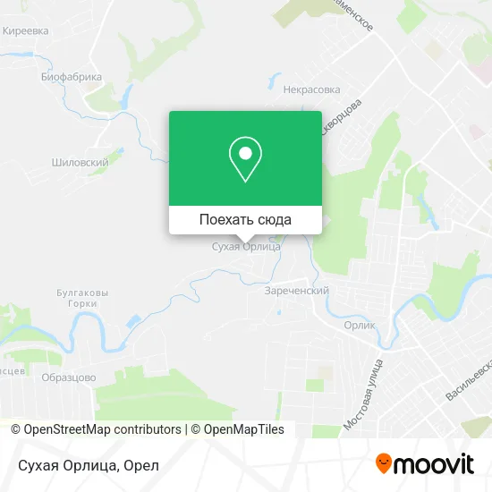 Карта Сухая Орлица