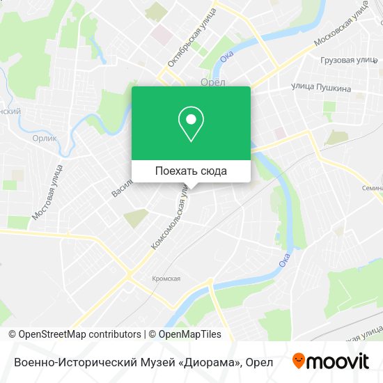 Карта Военно-Исторический Музей «Диорама»