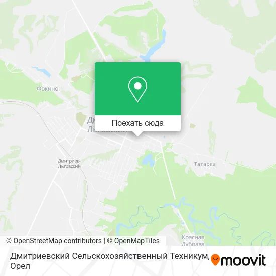 Карта Дмитриевский Сельскохозяйственный Техникум