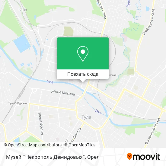 Карта Музей ""Некрополь Демидовых""