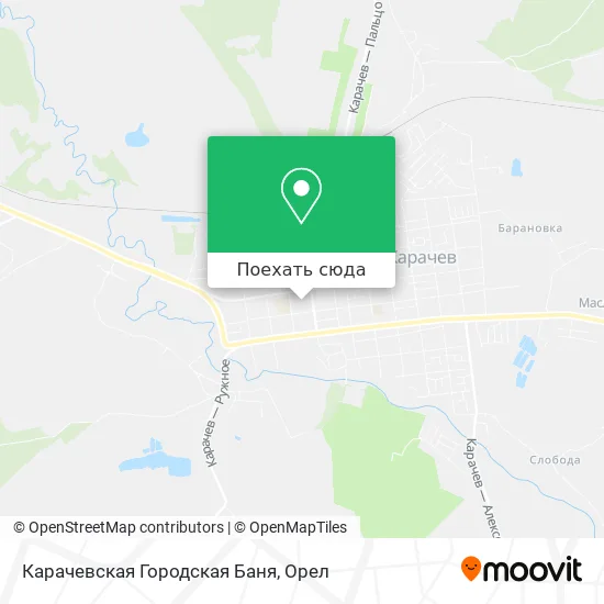 Карта Карачевская Городская Баня