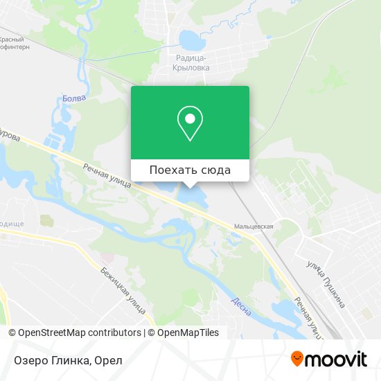 Карта Озеро Глинка