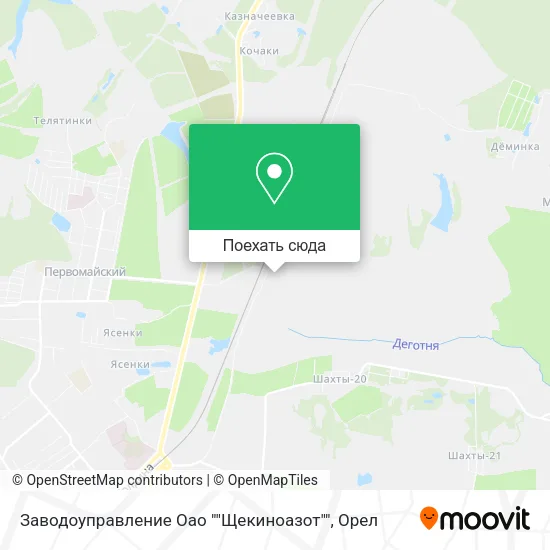 Карта Заводоуправление Оао ""Щекиноазот""