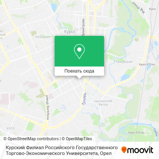 Карта Курский Филиал Российского Государственного Торгово-Экономического Университета