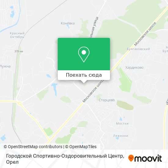 Карта Городской Спортивно-Оздоровительный Центр