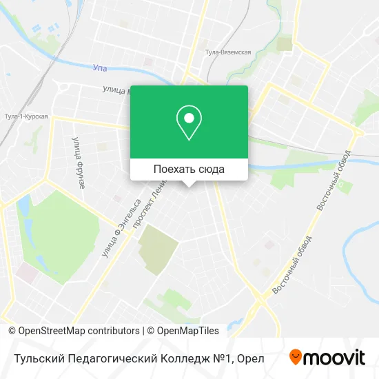 Карта Тульский Педагогический Колледж №1