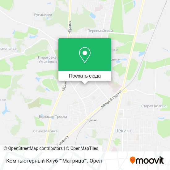 Карта Компьютерный Клуб ""Матрица""