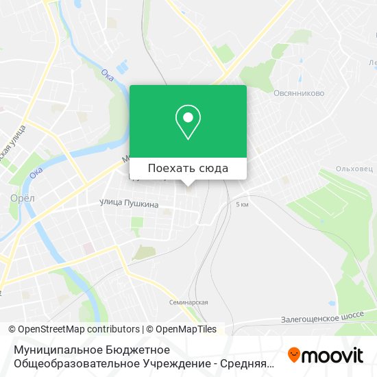 Карта Муниципальное Бюджетное Общеобразовательное Учреждение - Средняя Школа № 31