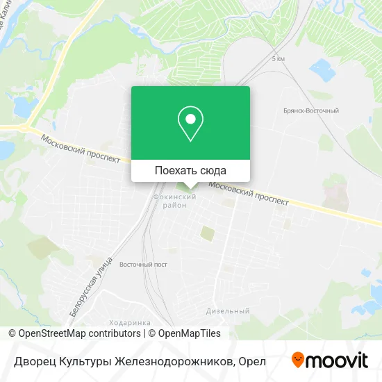 Карта Дворец Культуры Железнодорожников
