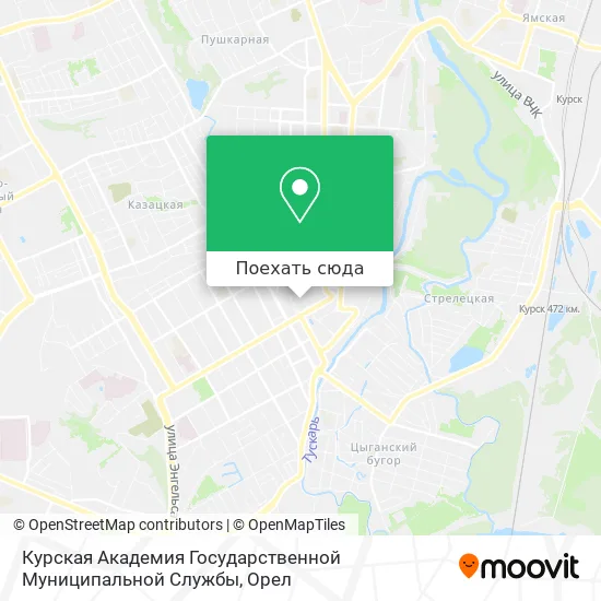 Карта Курская Академия Государственной Муниципальной Службы