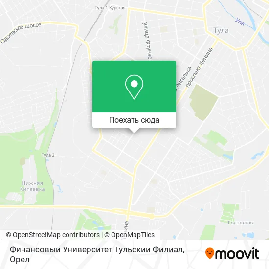 Карта Финансовый Университет Тульский Филиал