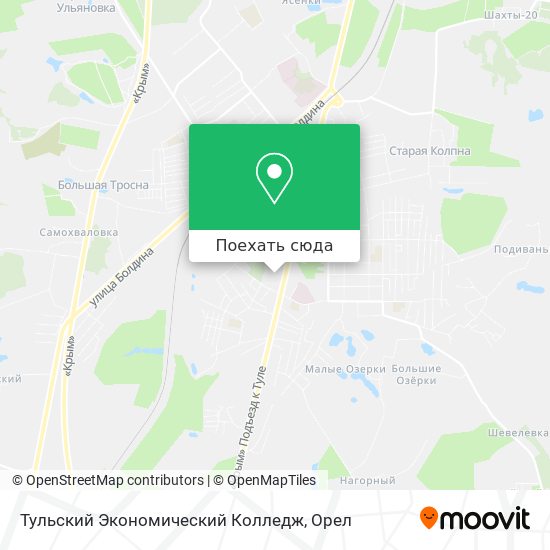 Карта Тульский Экономический Колледж