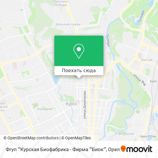 Карта Фгуп ""Курская Биофабрика - Фирма ""Биок""