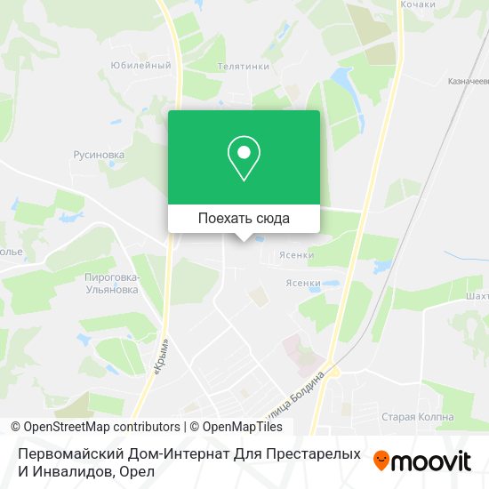 Карта Первомайский Дом-Интернат Для Престарелых И Инвалидов