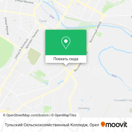 Карта Тульский Сельскохозяйственный Колледж