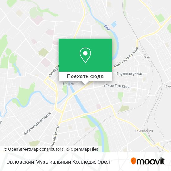 Карта Орловский Музыкальный Колледж